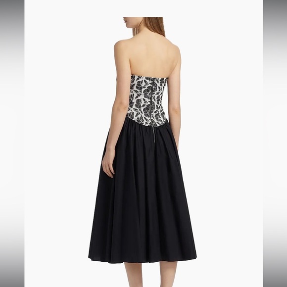 NWT Toccin Melody Floral Cotton Corset Midi-Dress - Picture 11 of 15